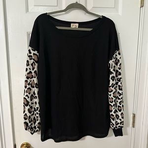 Bibi Black And Tan Top.